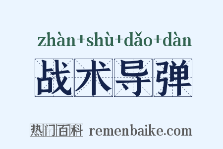 战术导弹是什么意思的图片